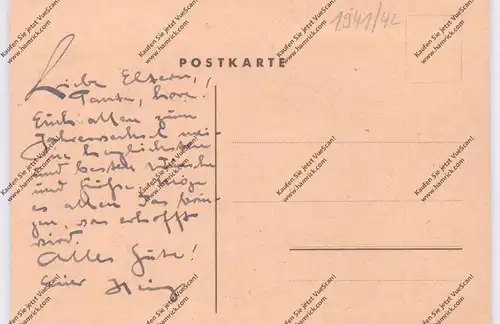 MILITÄR - 2.Weltkrieg, Neujahr 1941/42, Feldpost Nr. 29347 mit Briefumschlag