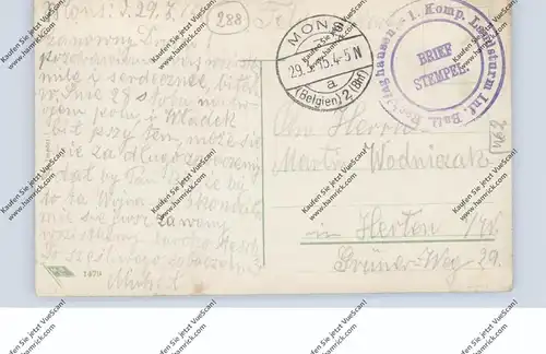 MILITÄR - 1.Weltkrieg, Frohe Ostern, 1915, Feldpost Landsturm Recklinghausen