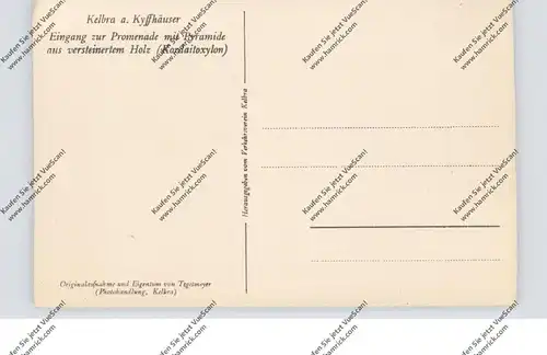 0-4712 KELBRA, Eingang zur Promenade mit Pyramide aus versteinertem Holz