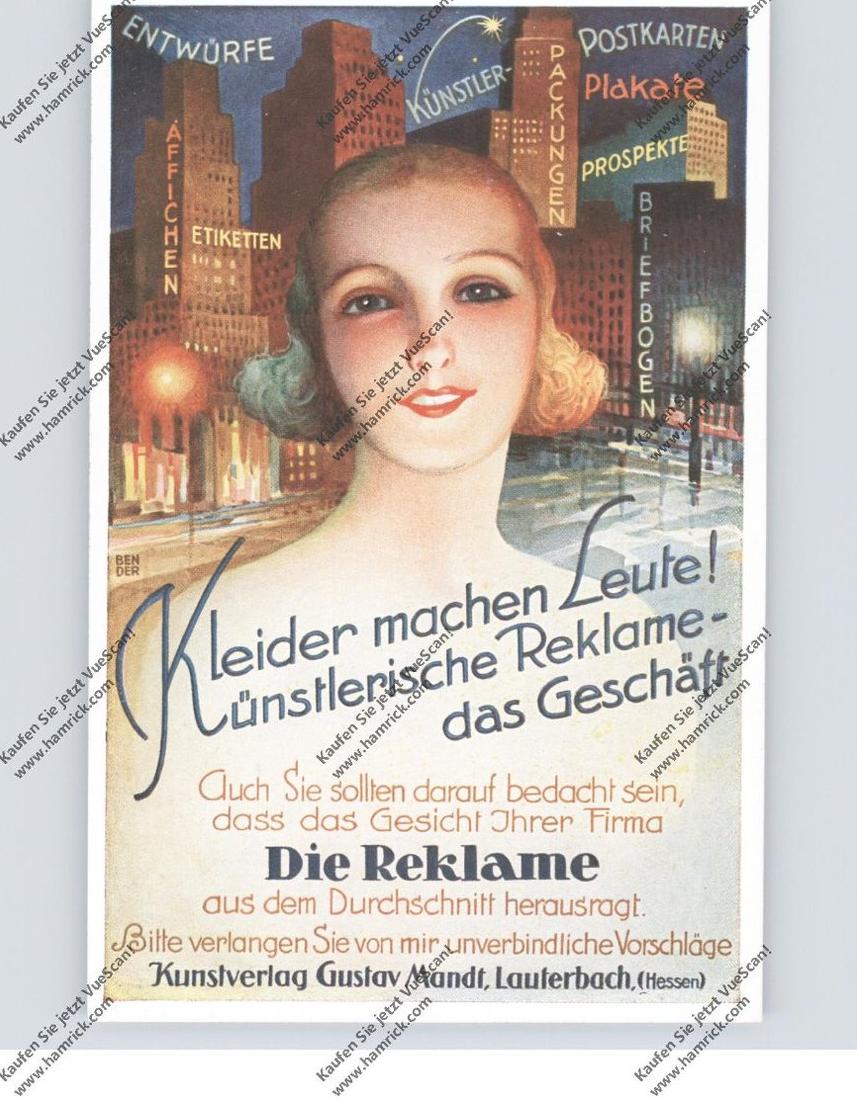 WERBUNG / ADVERTISING / PUBLICITE "Die Reklame" Gustav