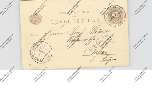 SVK - 91101 TRENCIN / TRENCSEN, postal stationery / Ganzsache 1897, nach Passau befördert