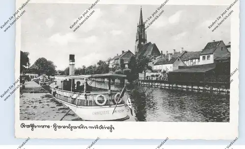 0-1830 RATHENOW, Havelpartie, Binnenschiff "Charlotte", 1943, NS-Beflaggung