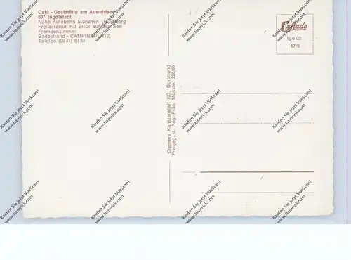 8070 INGOLSTADT, Gaststätte am Auwaldsee, Luftaufnahme, 1967