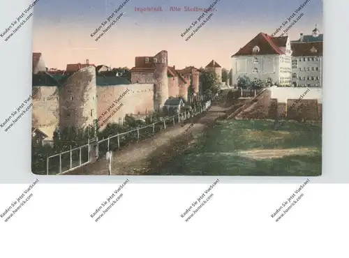 8070 INGOLSTADT, Alte Stadtmauer, 20er Jahre, kl. Eckdruckstelle