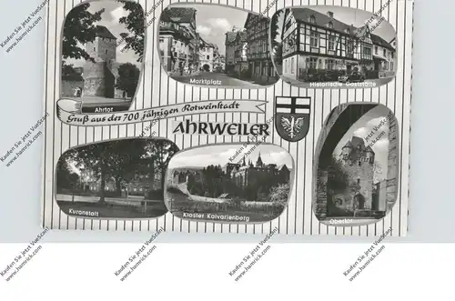 5483 BAD NEUENAHR - AHRWEILER, Ahrweiler Mehrbild-AK, Kalvarienberg, Hotel Deutscher Hof, Marktplatz...1962