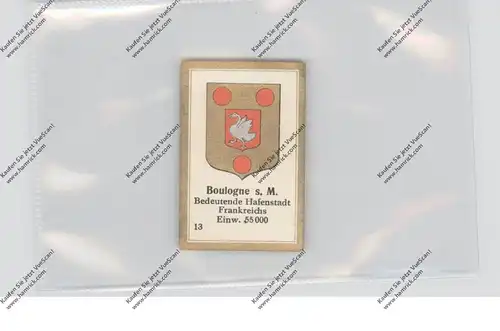 F 62200 BOULOGNE SUR MER, Stadtwappen, Abdulla Sammelbild