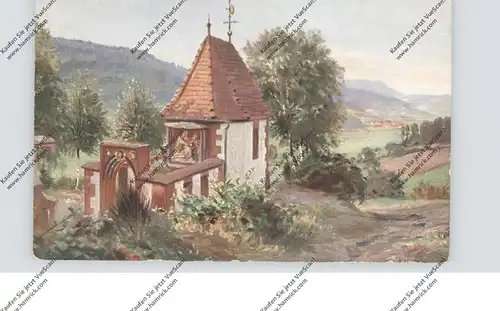 KÜNSTLER - ARTIST - WILHELM HASEMANN, "Hansjakob-Kapelle bei Hofstetten", Schwarzwald