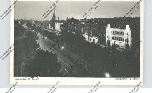 2000 HAMBURG - ST. PAULI, Reeperbahn bei Nacht, Zillertal, 1943