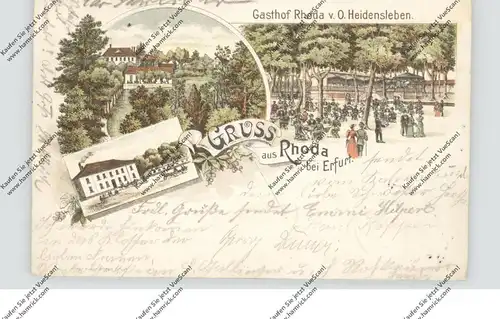 0-5000 ERFURT - RHODA, Lithographie 1899, Gasthof Rhoda v. O. Heidensleben