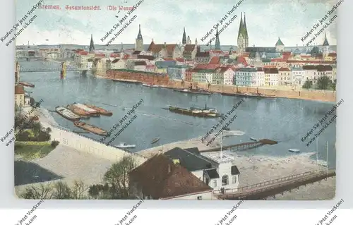 2800 BREMEN, Blick über die Weser, 1913