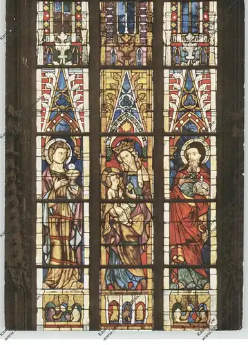 4770 SOEST, ev. Kirche St. Maria zur Wiese, Hauptchor Glasfenster, Deutscher Kunst Verlag