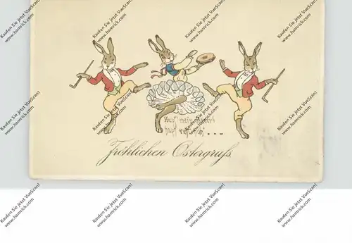 OSTERN - Tanzende Hasen in Kostümen, 1920