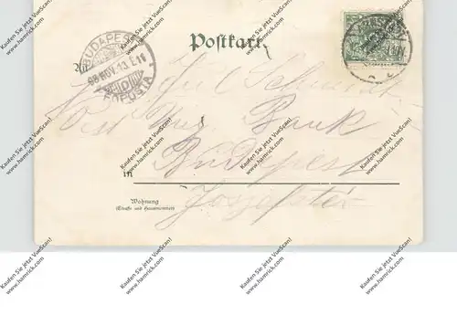 0-5000 ERFURT, Lithographie,Gesamtansicht 1898, teils dünnes Papier