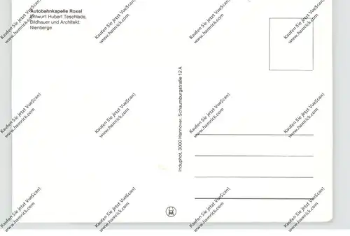 4400 MÜNSTER - ROXEL, Autobahnkapelle, Innenansicht