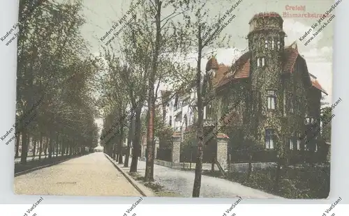 4150 KREFELD, Bismarckstrasse, 1919, belgische Feldpost
