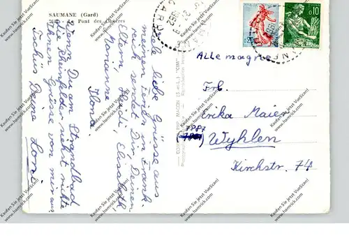 F 30125 SAUMANE, Le Pont des Chevres, CIM-Macon