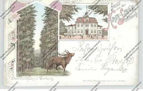 0-5900 EISENACH, Lithographie 1901, Gasthof zur Hohen-Sonne