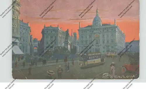 I 20100 MILANO / MAILAND, Piazza Cardusio, Tram, 1913, Artist Guerroni