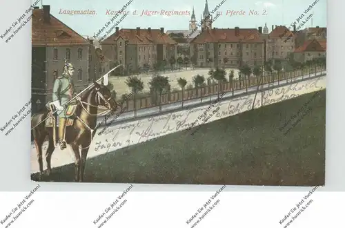 0-5820 BAD LANGENSALZA, Militär-Kaserne des Jäger-Regiments zu Pferde No. 2, 1915, Feldpost