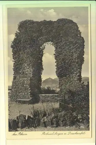 5480 REMAGEN - ROLANDSECK, Rolandsbogen m. Drachenfels, Verlag Kratz # 376
