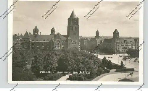 POSEN - Posen Stadt, Panorama am Schloß, 1942, Feldpost Nachrichten Rgt.2