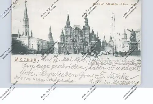 RU 101000 MOSKAU / MOSCOW, Roter Platz / Place rouge, 1900, animiert