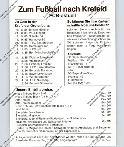 FUSSBALL - BAYER UERDINGEN - FRANZ RASCHID, Autogramm