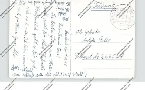 5230 ALTENKIRCHEN - WILLROTH, Postgeschichte, Tagesstempel 1941 an Feldpost Nr. 26652B