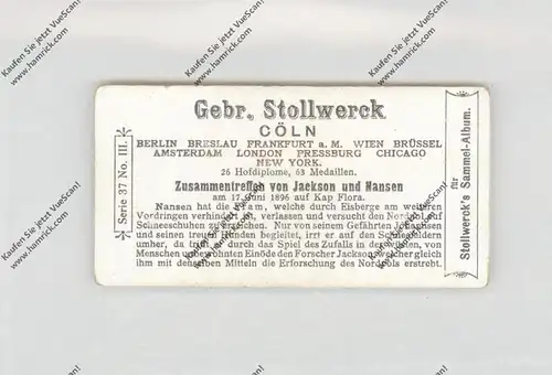 POLAR - Jackson & NMansen, Kap Flora, Stollwerck Sammelbild