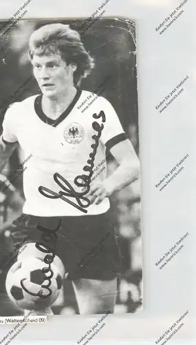 FUSSBALL - WATTENSCHEID 09 - EWALD HAMMES, Amateur-Nationalspieler, Autogramm auf Zeitungsausschnitt