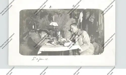 F 08800 PERTHES, 1. Weltkrieg. 1914/15, Photo-AK, Unterstand in der Feuerstellung bei Perthes