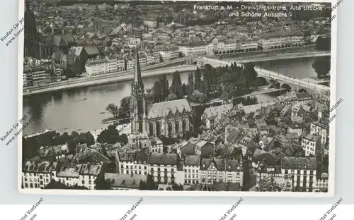 6000 FRANKFURT, Dreikönigskirche, Alte Brücke, Schöne Aussicht, Luftaufnahme 1937