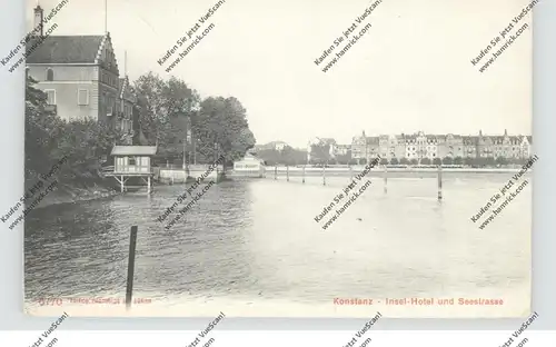 7750 KONSTANZ, Insel-Hotel und Seestrasse, 1900, kl. Druckstelle