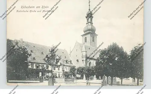 6220 RÜDESHEIM, Marktplatz und Katholische Kirche