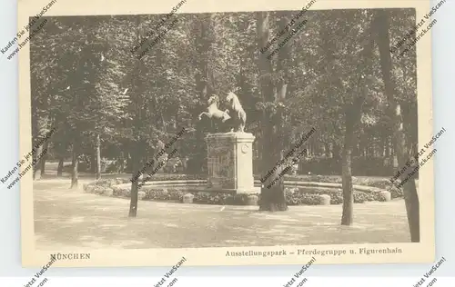 8000 MÜNCHEN, Ausstellungspark, Pferdegruppe und Figurenhain