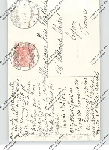 6550 BAD KREUZNACH, Nahe mit Elisabethquelle, Kahnpartie, 1909, Does & Söhne