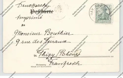 4409 HAVIXBECK, Schloss Havixbeck, versendet v. Baronne, 1902