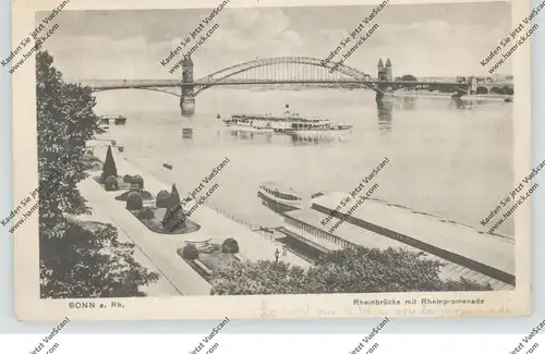 5300 BONN, Blick vom Alten Zoll, Rhein-Schwimmbad, 1920