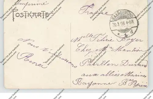 F 57200 SAARGEMÜND / SARREGUEMINES, Fabrikcasino, 1908, kl. Mängel