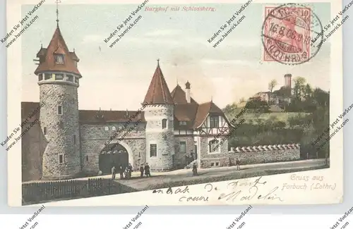 F 57600 FORBACH, Burghof mit Schlossberg, 1906