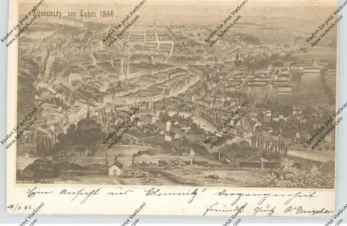 0-9000 CHEMNITZ, Historische Ansicht von 1856