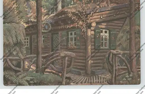 MILITÄR - 1.Weltkrieg, Kriegerheime, Offiziers-Kasino, Künstler-Karte Hermann Lenz, 1915