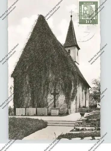 7317 WENDLINGEN - UNTERBOIHINGEN, Friedhofskapelle und Kriegerdenkmal