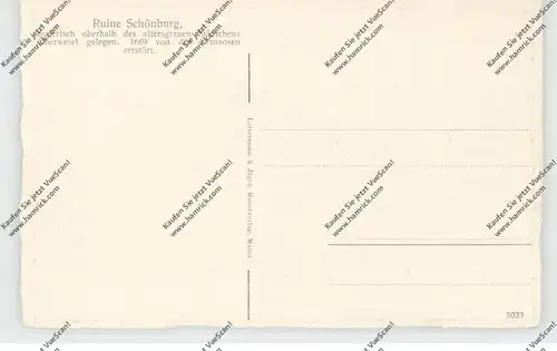 6532 OBERWESEL, Ruine Schönburg, 191..