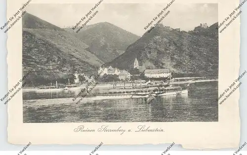 5424 KAMP - BORNHOFEN, Ruinen Sterrenberg und Liebenstein, Köln-Düsseldorfer "DRACHENFELS", 191..., Kaiserzeit