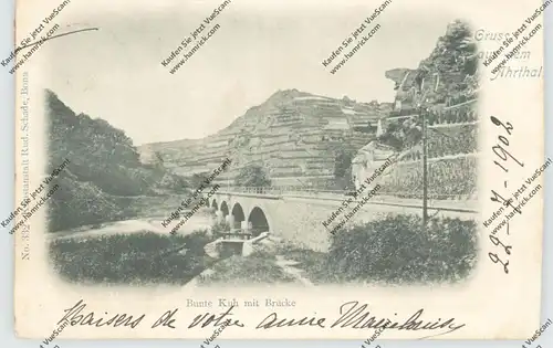 5483 BAD NEUENAHR - AHRWEILER - WALPORZHEIM, Bunte Kuh mit Brücke, 1902, Bernhoeft-Design