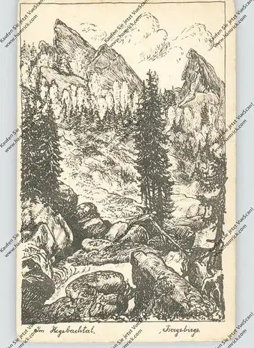 BÖHMEN & MÄHREN - WEISSBACH / BILY POTOK, (Liberec) Im Hegebachtal, Künstler-Karte Josef Erdreich, Eigenverlag