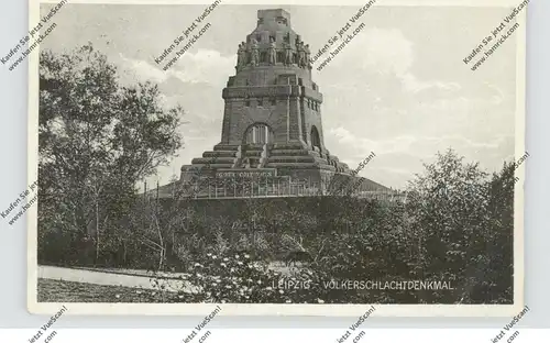 0-7000 LEIPZIG, Völkerschlachtdenkmal, 1934, Maschinenstempel "Richard Wagner National-Denkmal 1934, Grundsteinlegung"