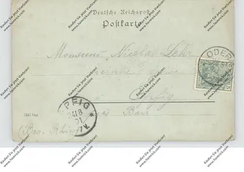 0-3706 WERNIGERODE - SCHIERKE, Gruss vom Brocken, Mondscheinkarte, 1901