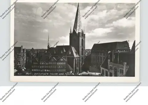 2300 KIEL, Markt, persianische Häuser, Nikolaikirche